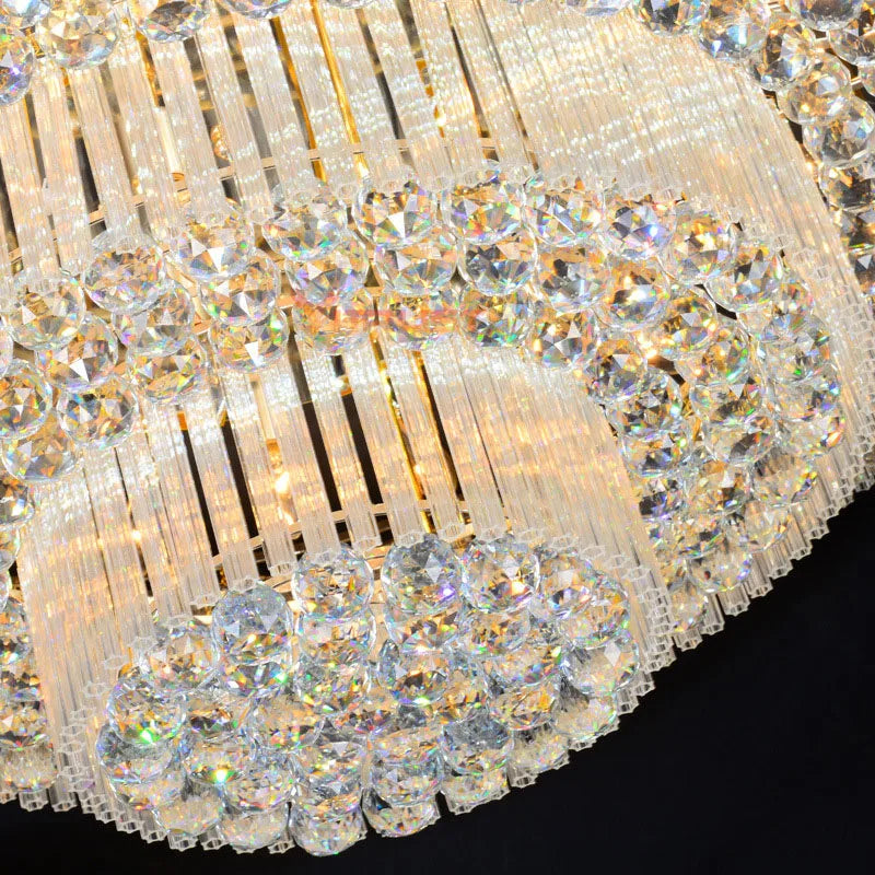 Modern Crystal Ceiling Lights Luxury Golden Luminaria Deckenleuchte