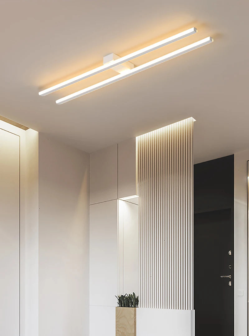 Nordic Long LED Ceiling Light – Modern Fixture for Aisles and Corridors