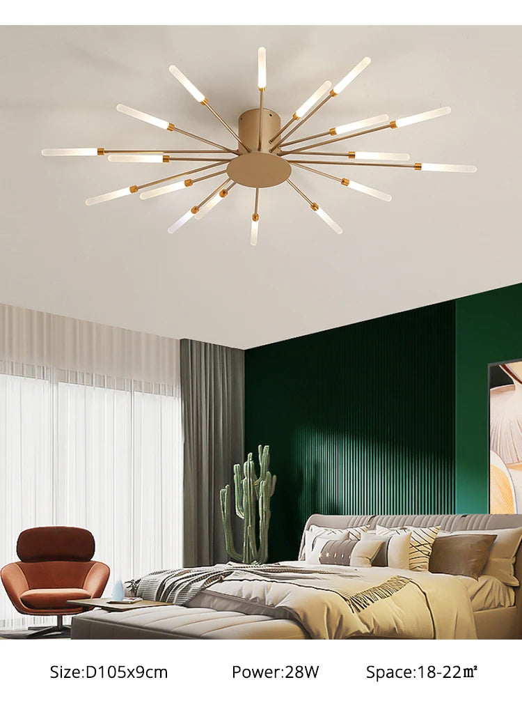 QIYIMEI Modern LED Ceiling Light for Bedroom, Hall, and Living Room