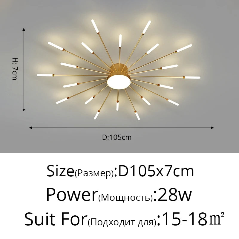 QIYIMEI Modern LED Ceiling Light for Bedroom, Hall, and Living Room