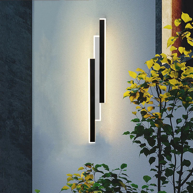 2021 New Waterproof Outdoor Wall Lamp LED Long Lighting IP65 Aluminum Garden Villa Porch Sconce Light