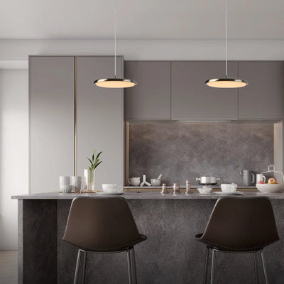 Aislan Nordic Minimalist LED Pendant Light: 15W Flicker-free Hanging Flood Lamp Perfect for Kitchen Island or Bedside