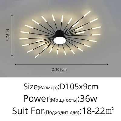 QIYIMEI Modern LED Ceiling Light for Bedroom, Hall, and Living Room