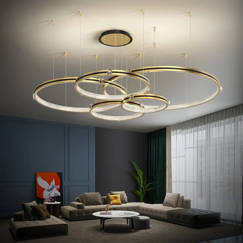 Modern Crystal Chandelier: Luxury Ambiance for Dining Rooms & Grand Spaces