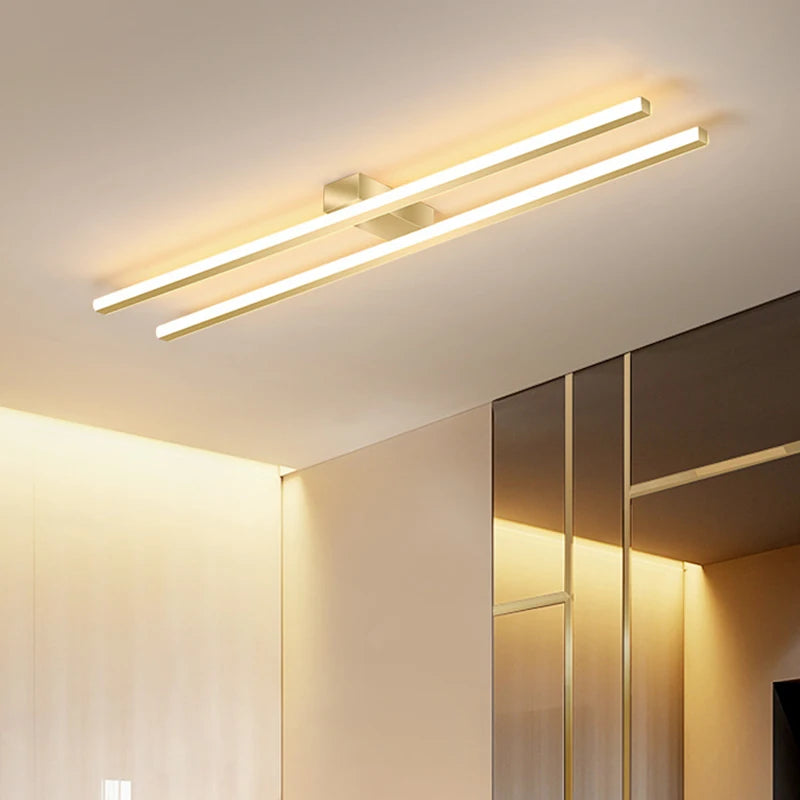 Nordic Long LED Ceiling Light – Modern Fixture for Aisles and Corridors