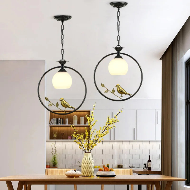 Vintage Loft Pendant Lights - Creative Bird Lamp for Dining Room Decoration