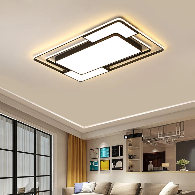 Modern Acrylic LED Ceiling Lights For Living Room Kitchen Bedroom Apartment Restaurant Bar Indoor Home Lighting Lamps AC90-260V