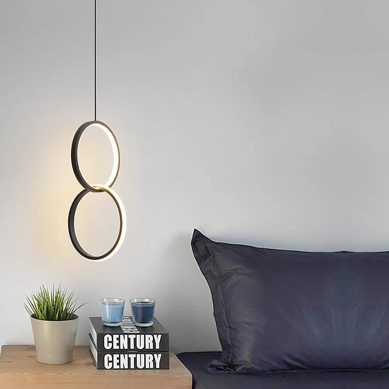 Nordic Modern Pendant Lights: Perfect for Living Room or Restaurant - Round Chandelier Available in White or Black