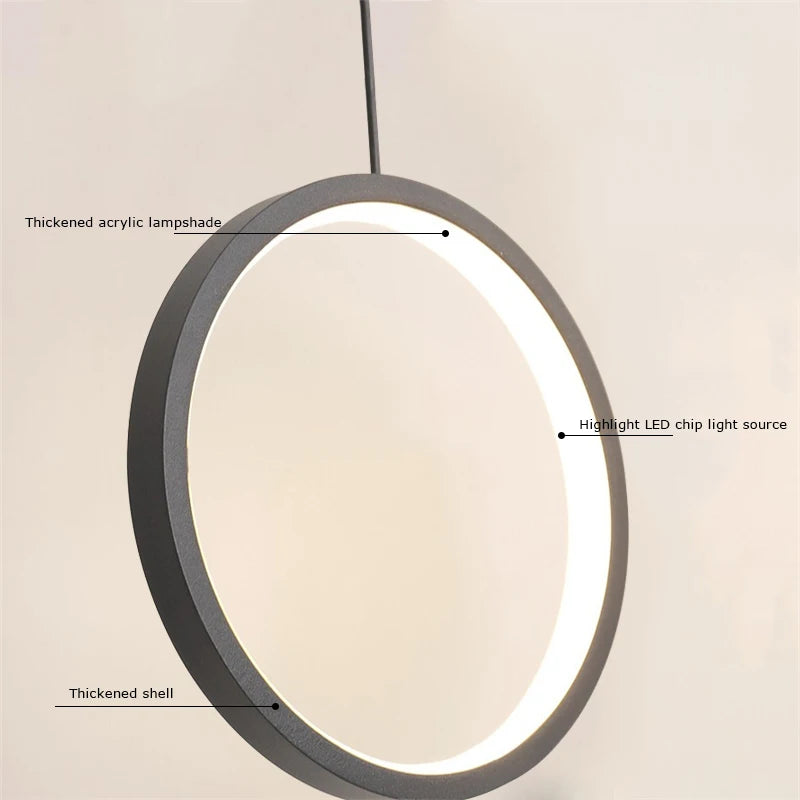 Nordic Modern Pendant Lights: Perfect for Living Room or Restaurant - Round Chandelier Available in White or Black