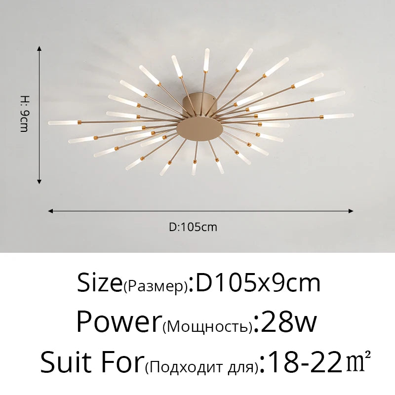 QIYIMEI Modern LED Ceiling Light for Bedroom, Hall, and Living Room