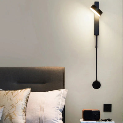 Modern LED Bedroom Wall Lamps: Rotating Dimming Switch for Stylish Wall Decor in Living Rooms