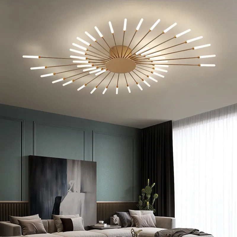 Modern LED Firework Ceiling Chandelier for Bedroom, Living Room, and Dining Hall