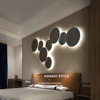 Modern Nordic Wall Light Bedside Moon LED Iron Lamp