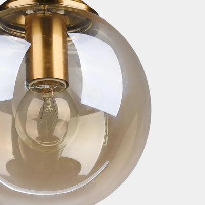 Pendant Lamp with Amber Smoke Gray Clear Glass Shade: Ideal for Dining Rooms, Kitchen Islands, and Bedrooms