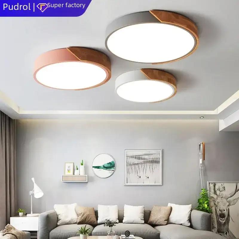 Modern Pink LED Ceiling Light Macaron Chandelier For Bedroom, Living R ...