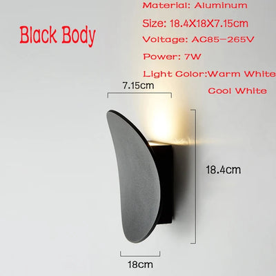 LED Indoor Wall Lamp for Bedroom and Living Room - Up or Down Light Option - Aluminum Sconce