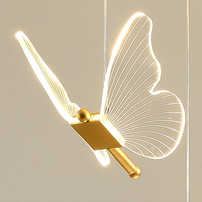 Nordic Butterfly Luxury Chandeliers - Adjustable Pendant Lights for Living Room and Bedroom