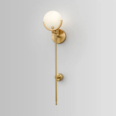 Modern Gold Marble Wall Lamp - Elegant LED Lighting Fixture for Various Indoor Spaces