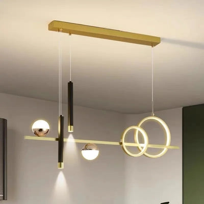 Nordic Chandeliers Lighting Minimalist Design - Dining Room, Bar, and Restaurant Decor - LED Hanging Lighting in Black and Gold Finish