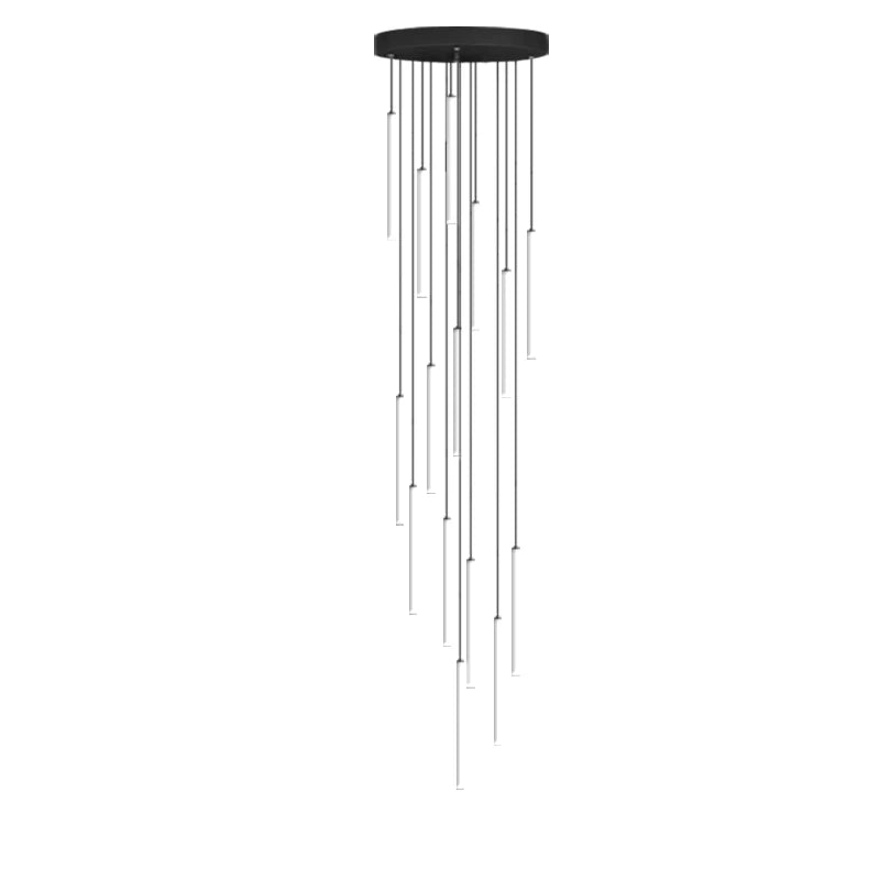 Modern Minimalist Stair Chandelier Strip Lamp for Duplex Buildings, Luxury Villas, Restaurants, Attic Living Rooms