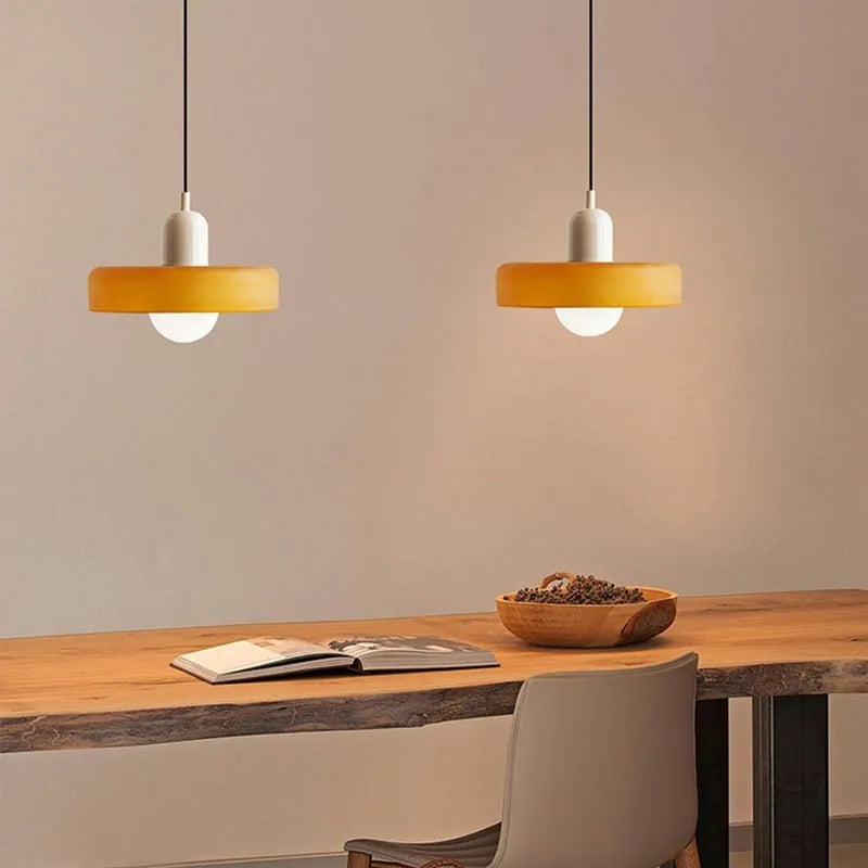 Nordic Glass Pendant Light: Candy Color Single Head Lamp for Living Room, Bedroom, Study, Dining Room, Bar