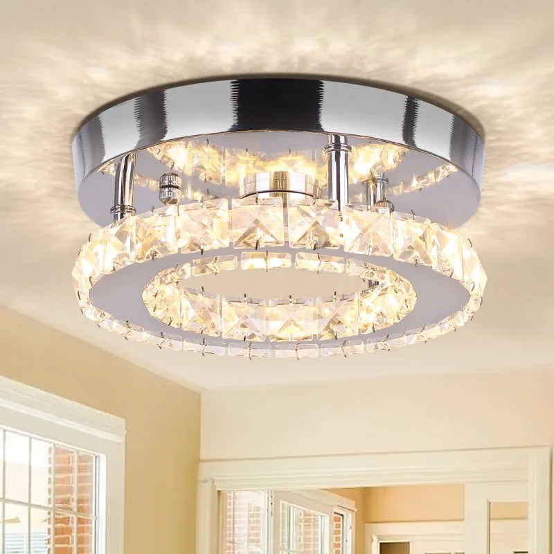 New Modern FRIXCHUR LED Round Crystal Chandelier