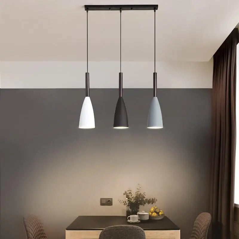 Sleek Modern 3-Head Nordic Pendant Light  for Living Room, Dining Table, Kitchen Island, and Bedroom Decor