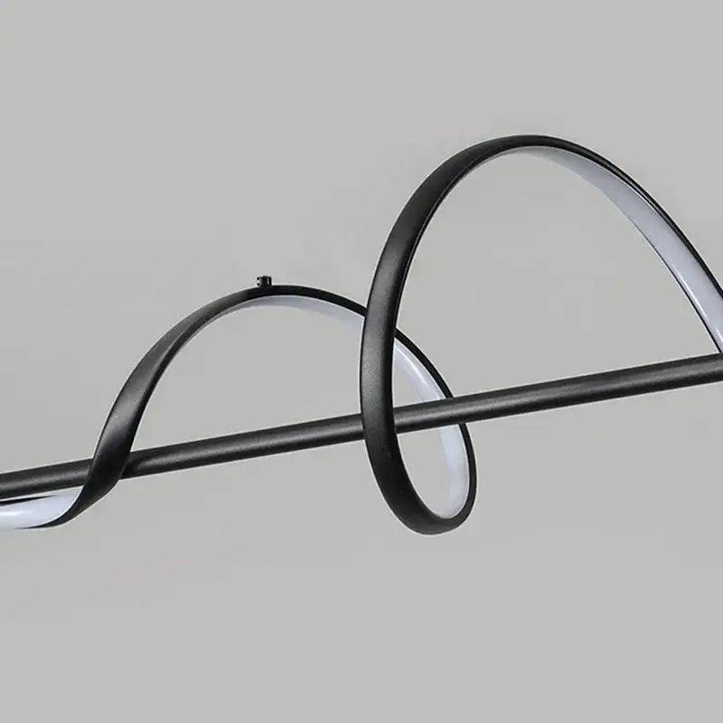 Modern Water Ripple LED Pendant Lights Minimalist One Word Long Strip ...