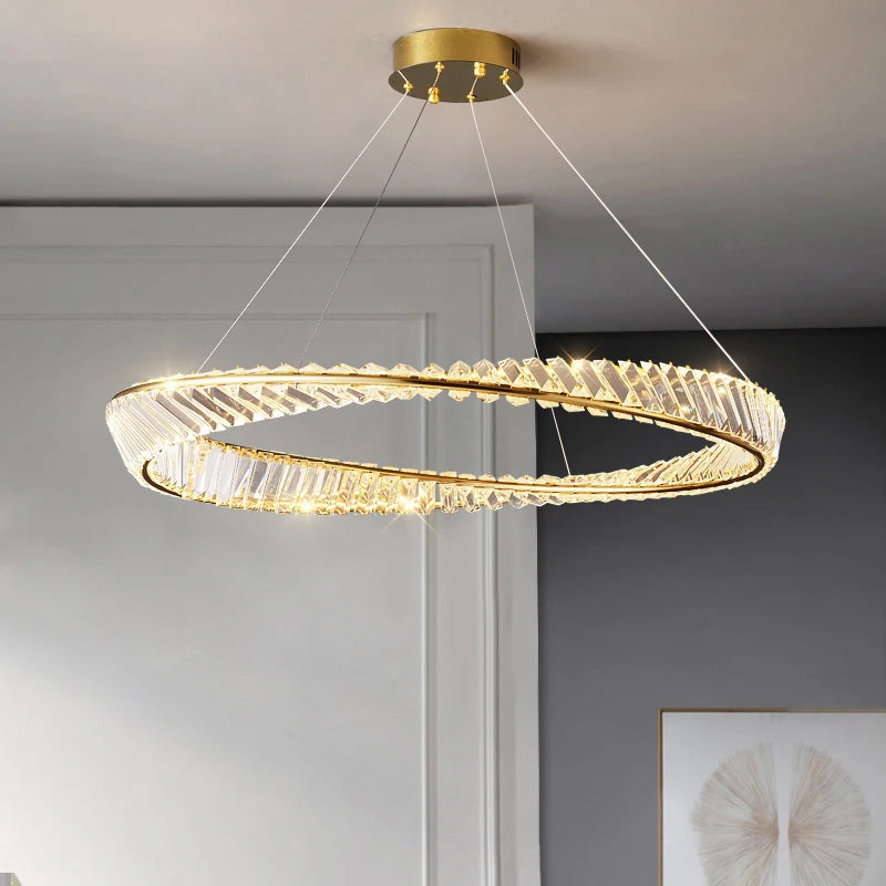 Modern Round Crystal Chandelier - Ceiling Pendant Lights for Indoor Lighting Fixture