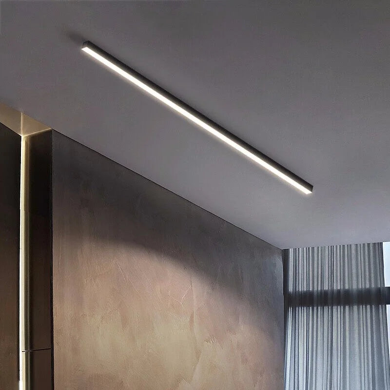 Modern Surface Mounted LED Linear Ceiling Lights: Simple Style for Walkways, Balconies, Bedrooms, Dining Rooms, Living Rooms