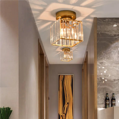 LED Ceiling Lights with Crystal Lampshade Black Gold Plafonnier Modern Decorative Lighting Solution