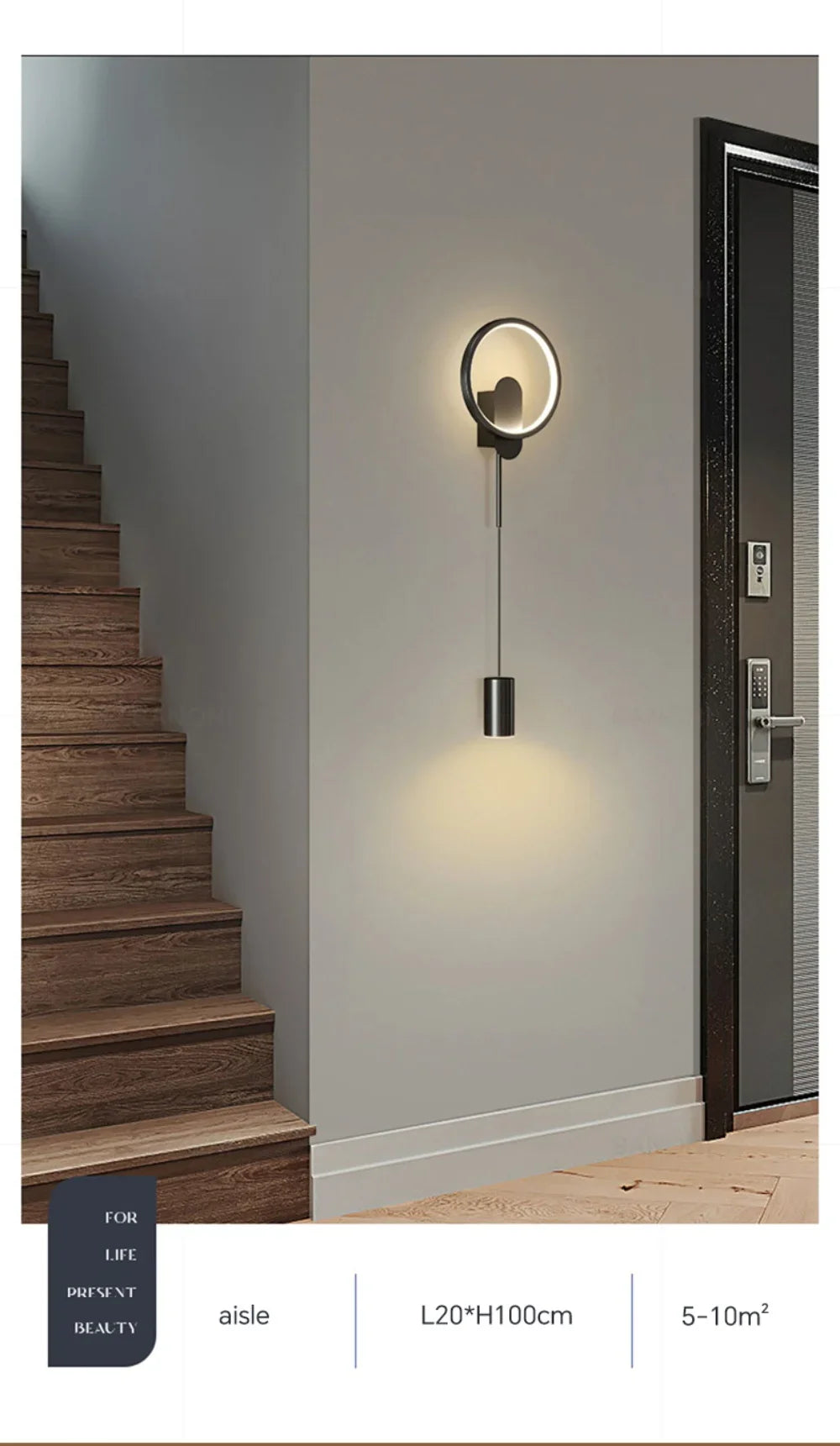 LED Wall Lamp for Hallway, Aisle, Bedroom, and Study