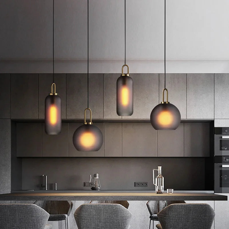 Warm Glow Pendant: Nordic Glass Ball Light for Elegant Ambiance