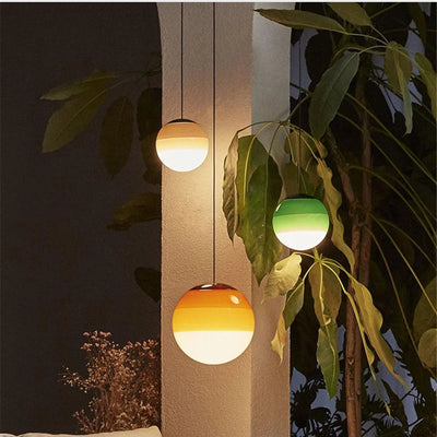 Designer Dipping Pendant Light Nordic Colorful Glass Ball LED Hanging Lamp Bedroom Hotel Art Creative Balloon Suspension