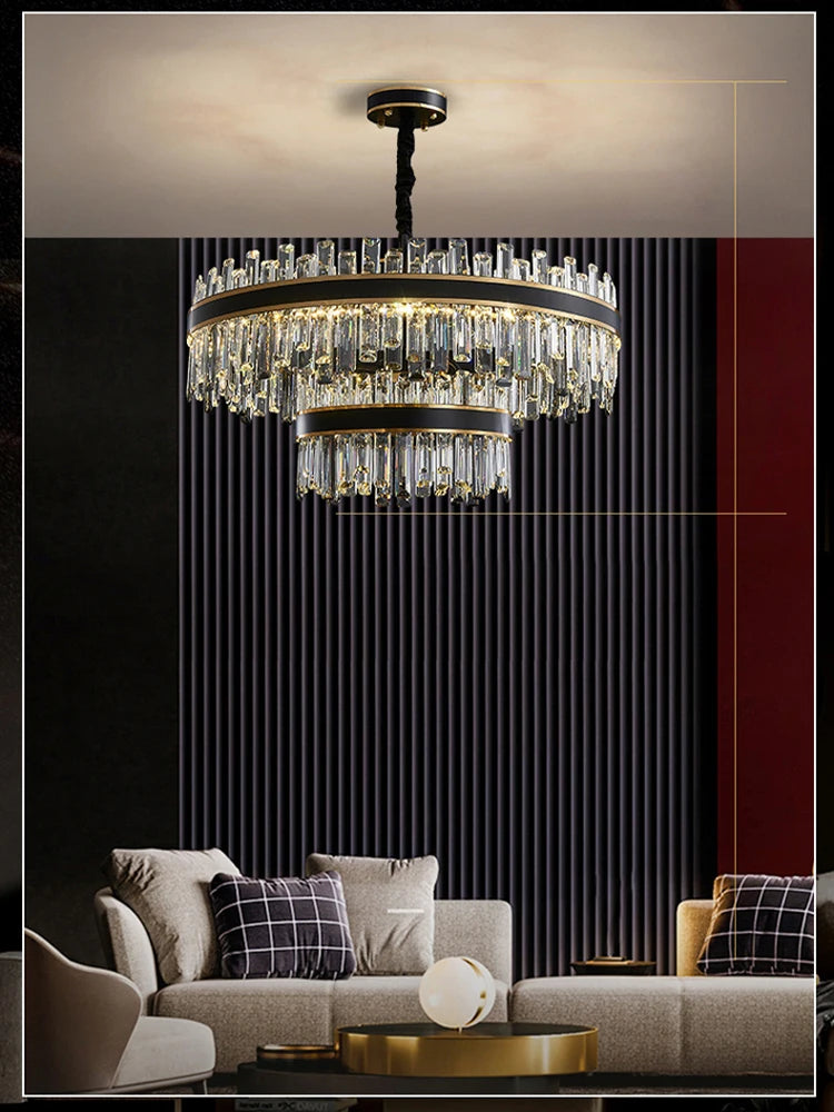 Moonriver Lighting Luxury European Style Crystal Chandelier - Pendant Light for Living Room, Bedroom, and Restaurant