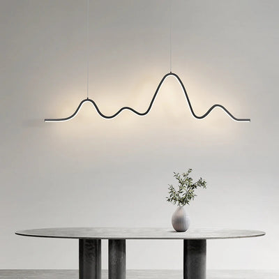 Minimalist LED Pendant Lamp for Dining Table - Black, Gold, White for Bedroom, and Dining Area