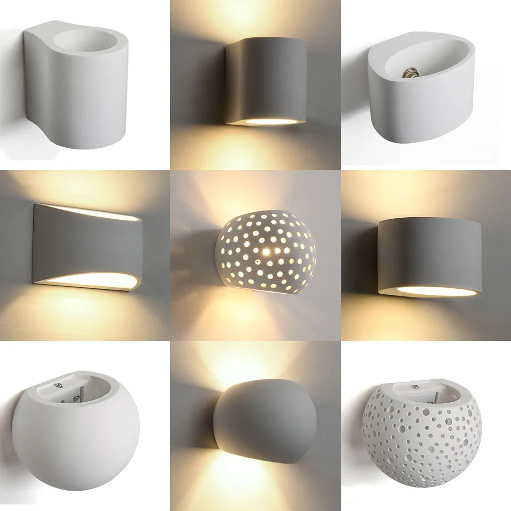 Modern Gypsum Wall Lamp - Creative Plaster Wall Light for Versatile Indoor Decor