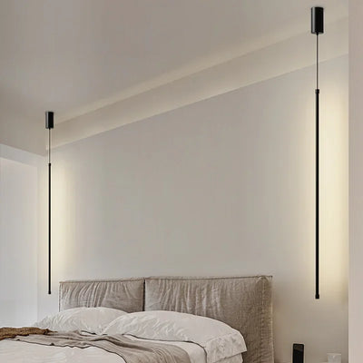 Modern LED Chandelier: Sleek Hanging Pendant Light Fixture for Dining Room and Bedroom