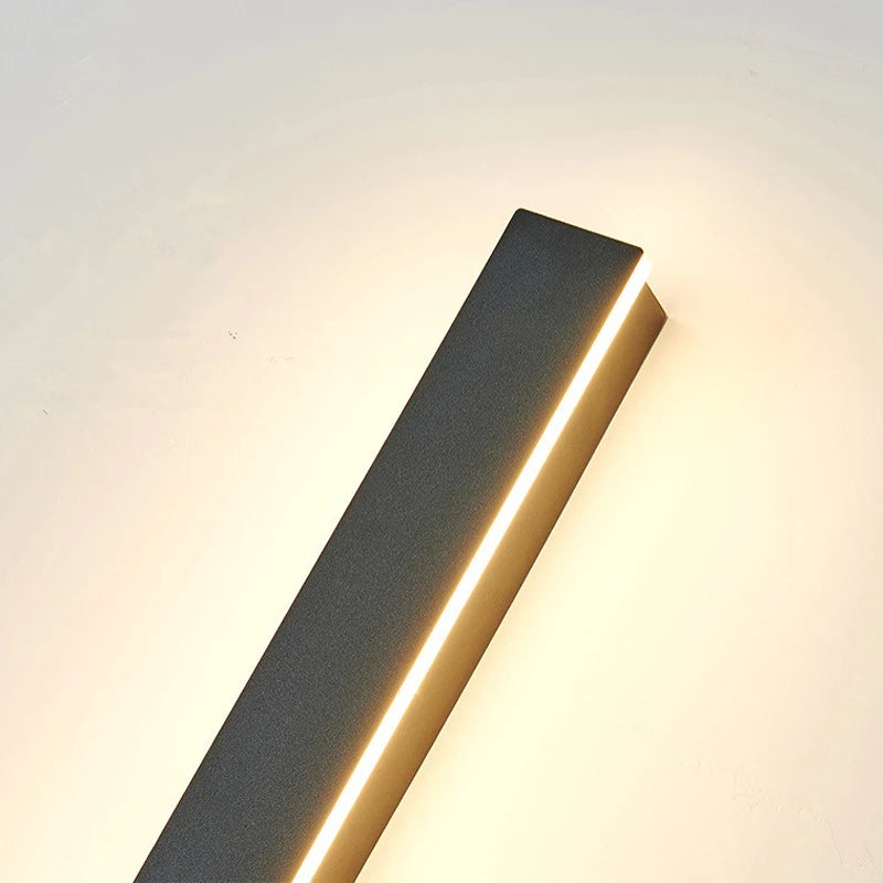 Modern 15W LED Line Wall Light: AC220V Bedside Living Room Background Corridor Stair Porch Long Strip Sconce Lamp