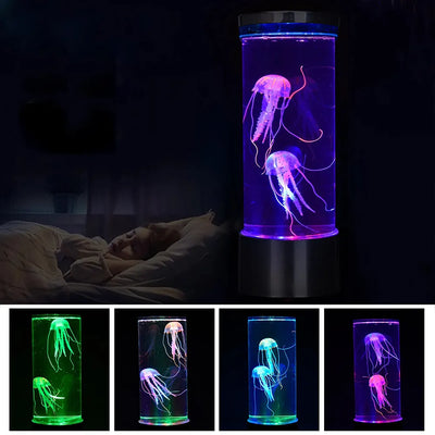 Color Changing Jellyfish Lamp - USB/Battery Powered Night Light for Kids' Bedroom Decor