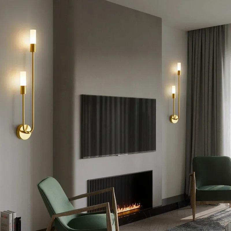 Modern U-Shape LED Wall Sconce: Bedroom & Living Room Light Fixture, Bathroom Decoration Lighting