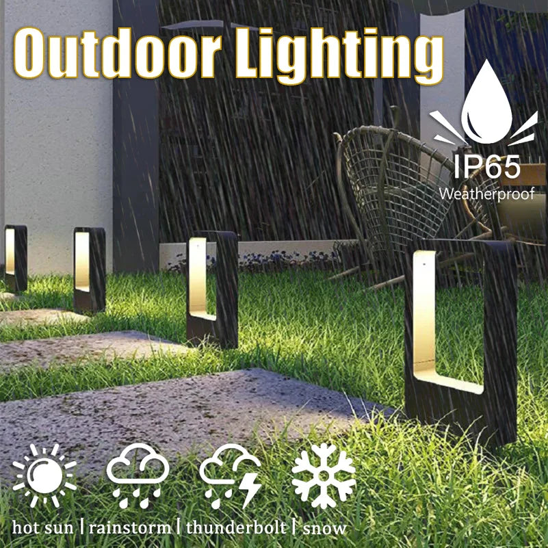 Modern Aluminum 10W LED Outdoor Lawn Light – IP65 Waterproof Garden Bollard Lamp