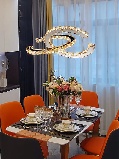 Modern Crystal Chandelier LED Pendant Light: Glamorous Illumination for Your Space
