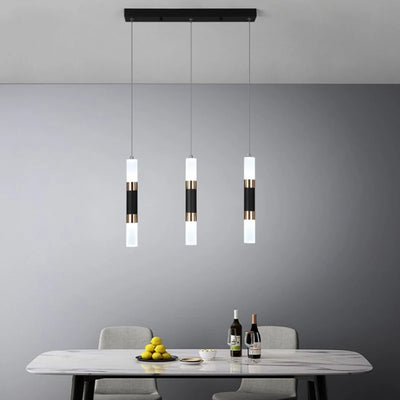 Modern LED Long Tube Chandelier: Perfect for Kitchen Island, Villa, Restaurant, Living Room, Staircase, Hall, Hotel