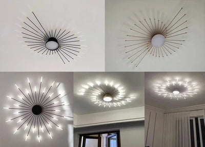 Modern Designer LED Ceiling Lamp – Creative Fireworks Art Lighting for Home Interiors