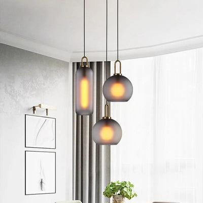 Warm Glow Pendant: Nordic Glass Ball Light for Elegant Ambiance