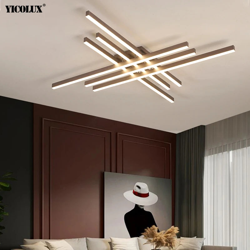 Simple Dimmable Modern LED Chandelier Lights for Living, Dining Room, Bedroom, Villa, Apartment, Hall, Kitchen