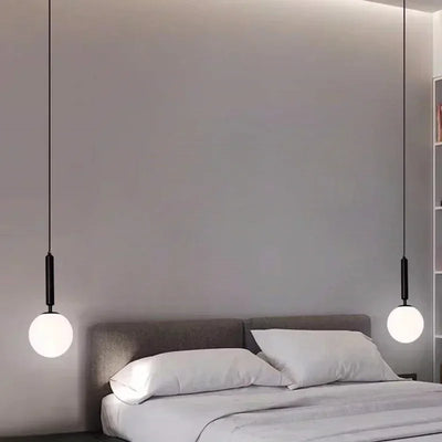 Modern Glass Ball LED Chandelier: Bedroom, Dining Room, Kitchen Island Pendant Lights, Bedside Hanging Lamp, Lustre Fixtures