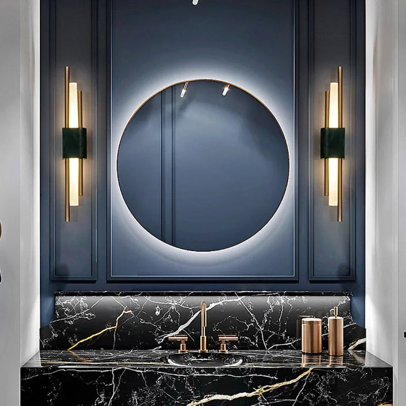 Contemporary Marble LED Wall Lamp - Stylish Illumination for Every Space, Touch On/Off Switch