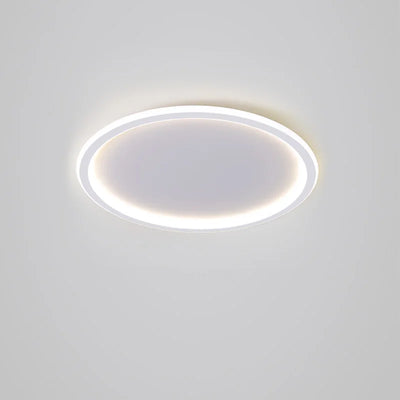 Modern Black LED Ring Ceiling Lights for Living Room Bedroom Kitchen Chandeliers - Dimmable with App